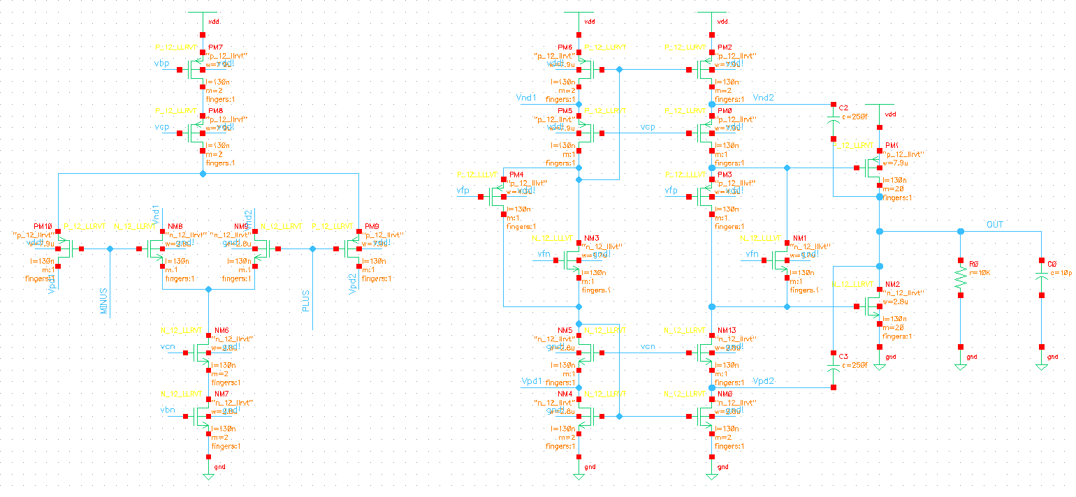 Final op-amp schematic