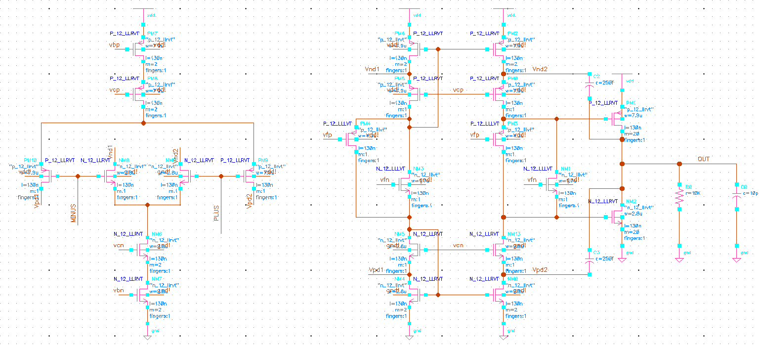 Final op-amp schematic