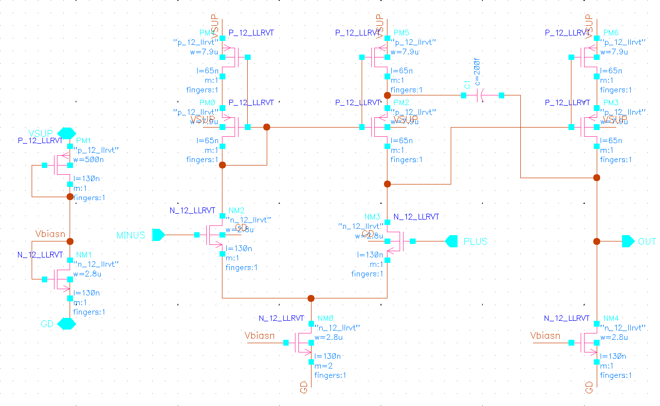 Two stage Op amp schematic
