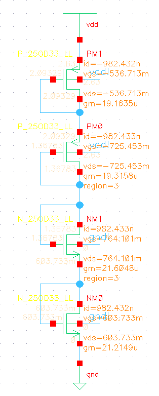 four diode MOS minimum Supply bias