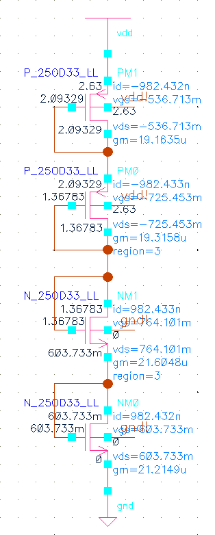 four diode MOS minimum Supply bias