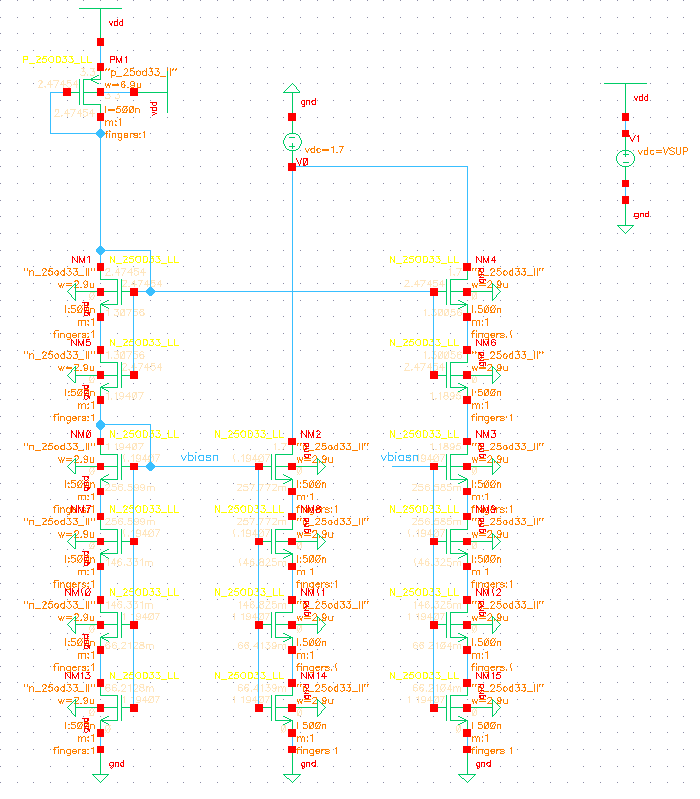 Cascode Current Sink TB