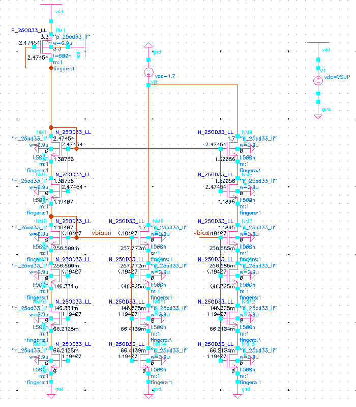 Cascode Current Sink TB