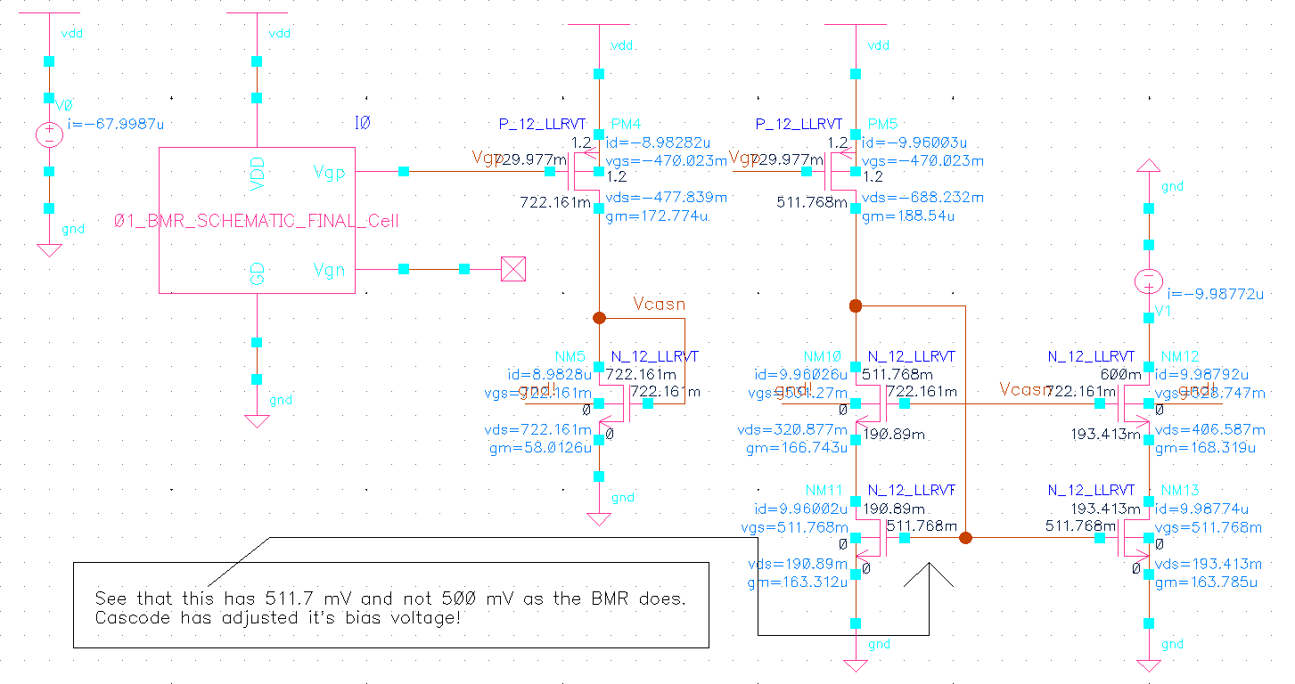 VGS Adjustment in Cascode Generation